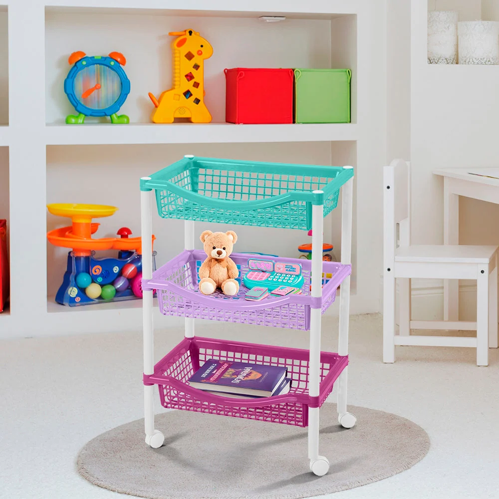 Canasta Móvil Rectangular de 3 Niveles Glam Rimax