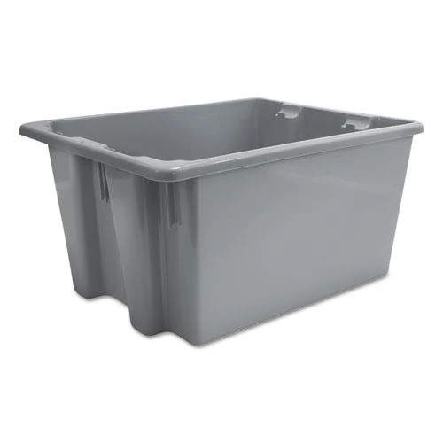 Box,1.3 Cu Ft,tote,gy RUBRMDCOMM