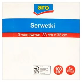 SERVILLETAS BLANCAS ARO DE 3 CAPAS 33 X 33 100 PIEZAS