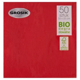 SERVILLETAS PENA BIODEGRADABLES ROJAS 33 X 33 CM 50 UNIDADES