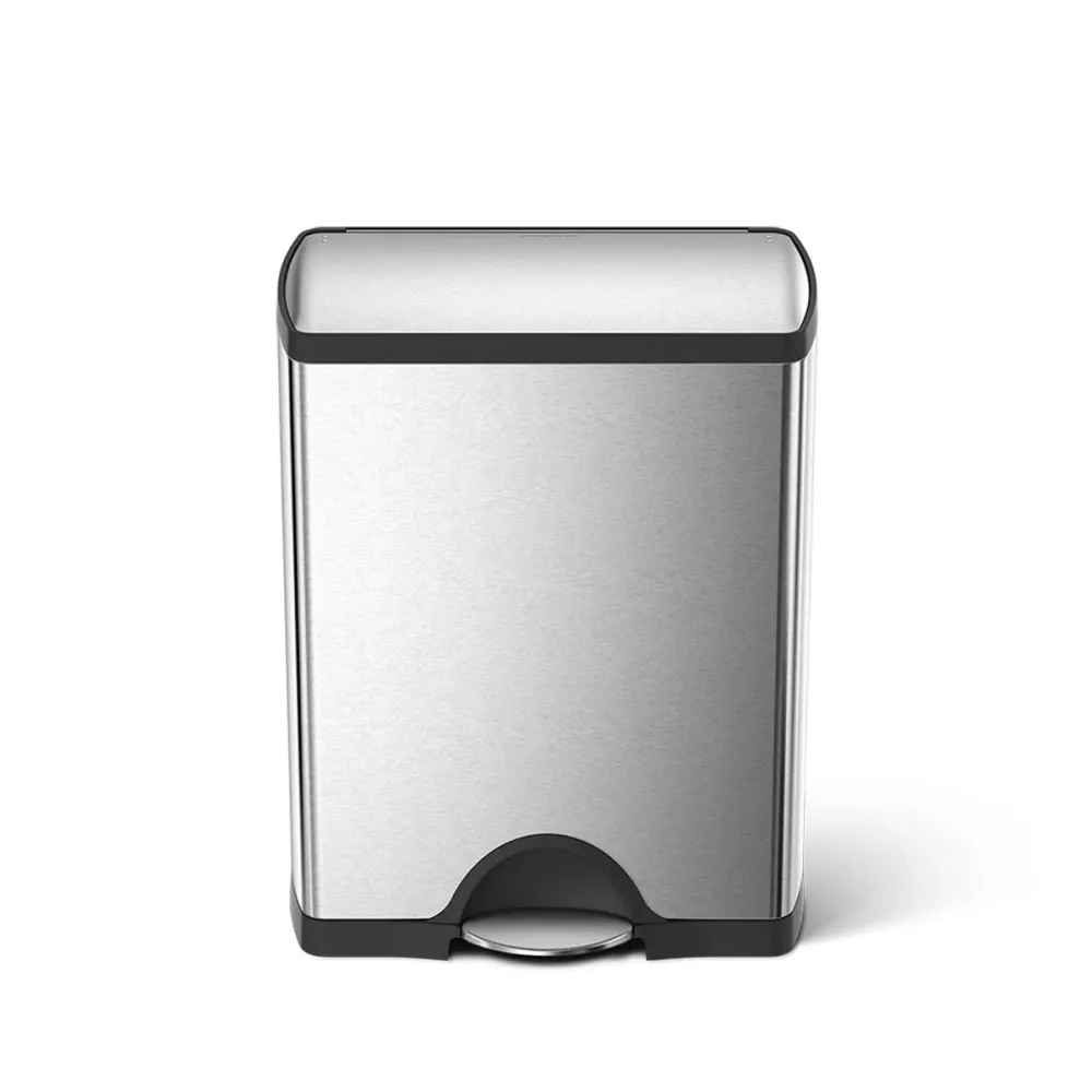 cubo de reciclaje rectangular de 46 litros simplehuman