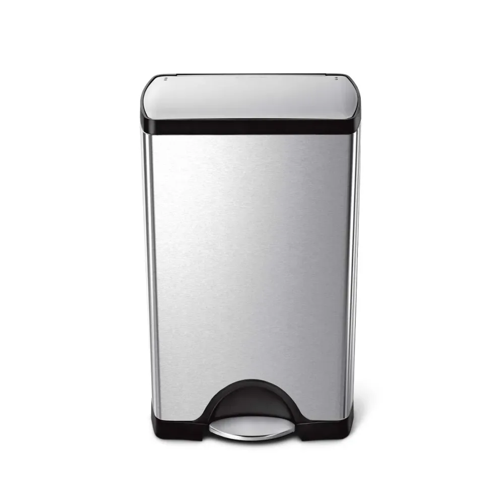 cubo rectangular con pedal de 38 litros simplehuman