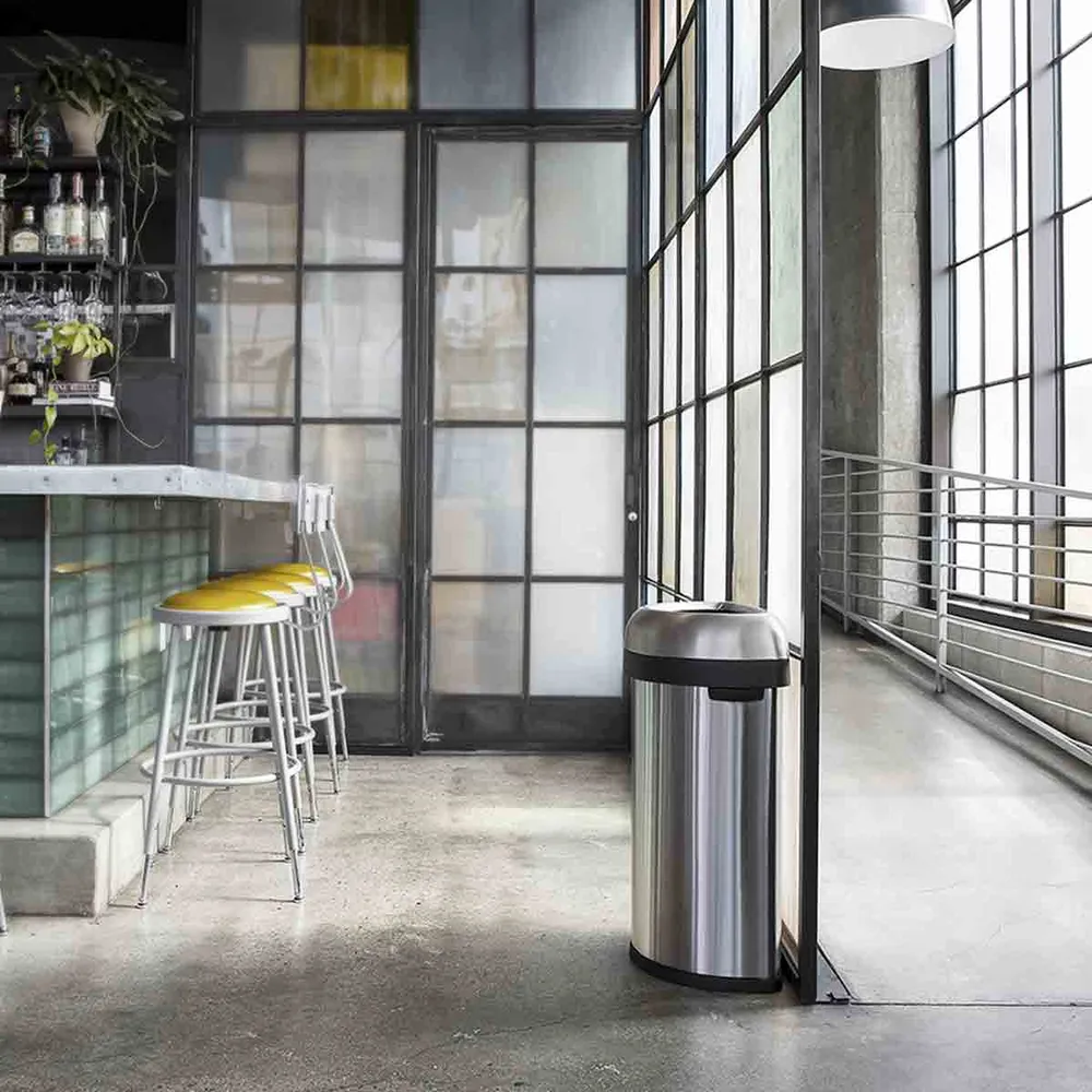 cubo semicircular de 60 litros simplehuman
