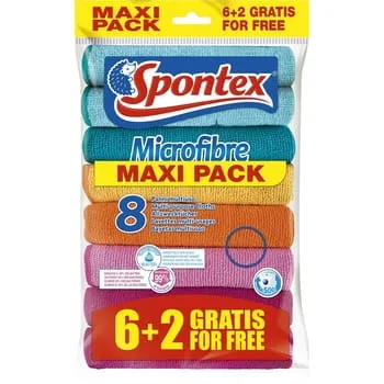 Paños de microfibra Spontex 6+2 uds.
