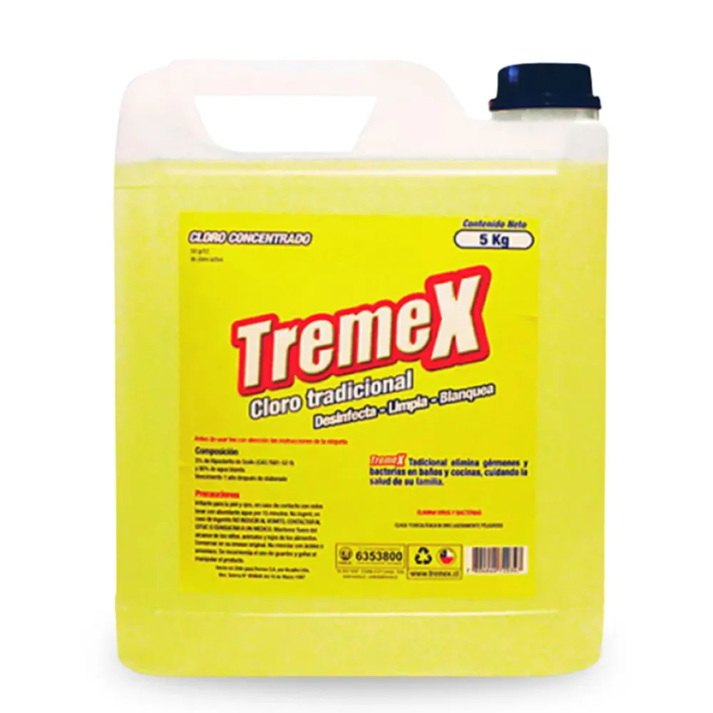 Cloro Concentrado Tremex 5% 5 lt