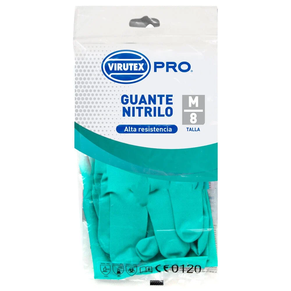 Guante Nitrilo Verde Talla M VIRUTEX PRO