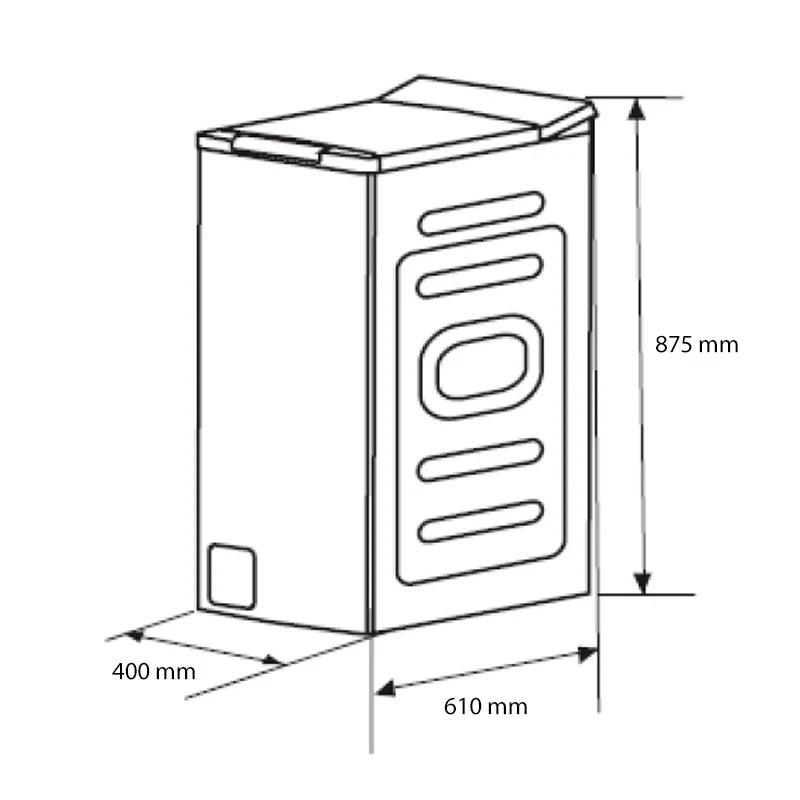 Lavadora Midea MF100T80B/W-ES 8Kg