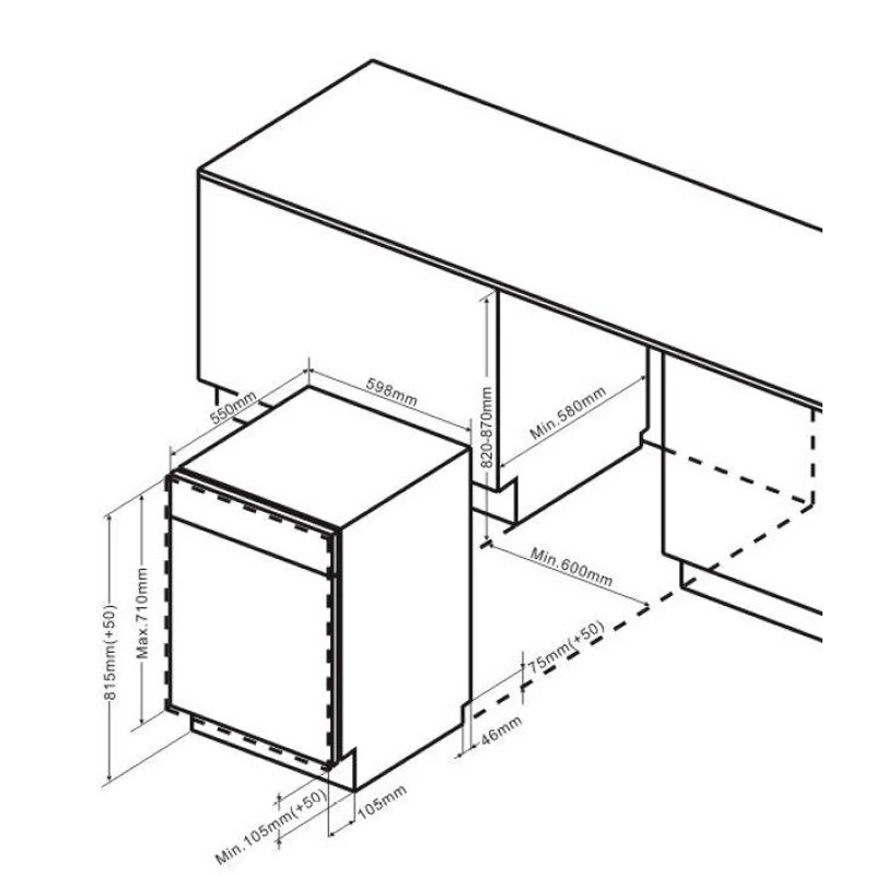 Lavavajillas integrable Fagor 4LVF622IT 60 cm