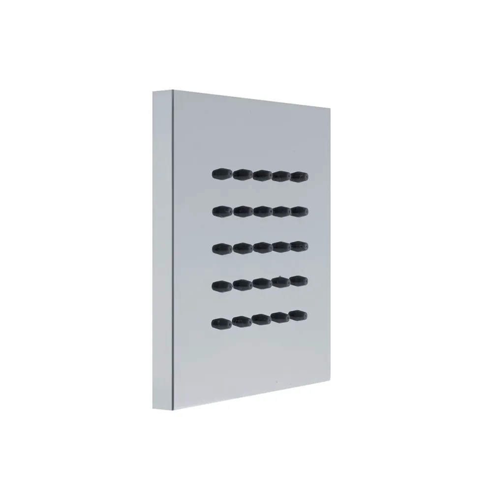 Soffione chorro corporal de pared cuadrado 100mm en latón | Fragancia Duradera