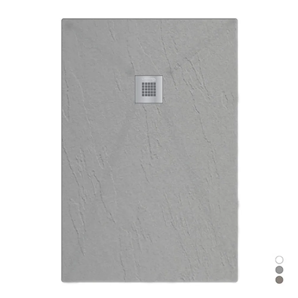 Antibacteriano Premium Plato de ducha en mineralmármol modelo Estasi 80x110 cm cemento