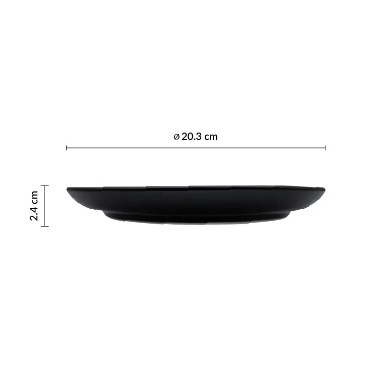 Plato Coupe 20.3 cm Negro Taba para Lavavajillas Automáticos