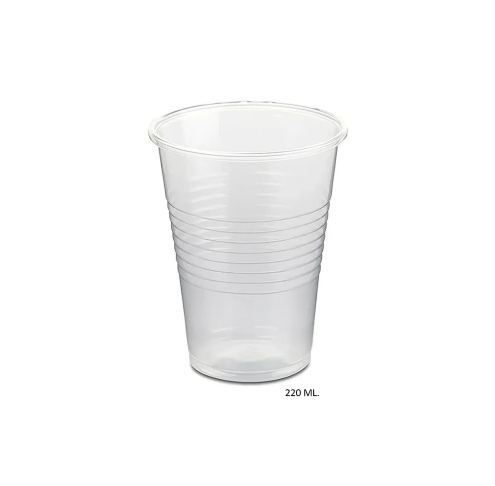 Cuberterí Desechable. Vasos Plástico 220 Ml. / Transparente